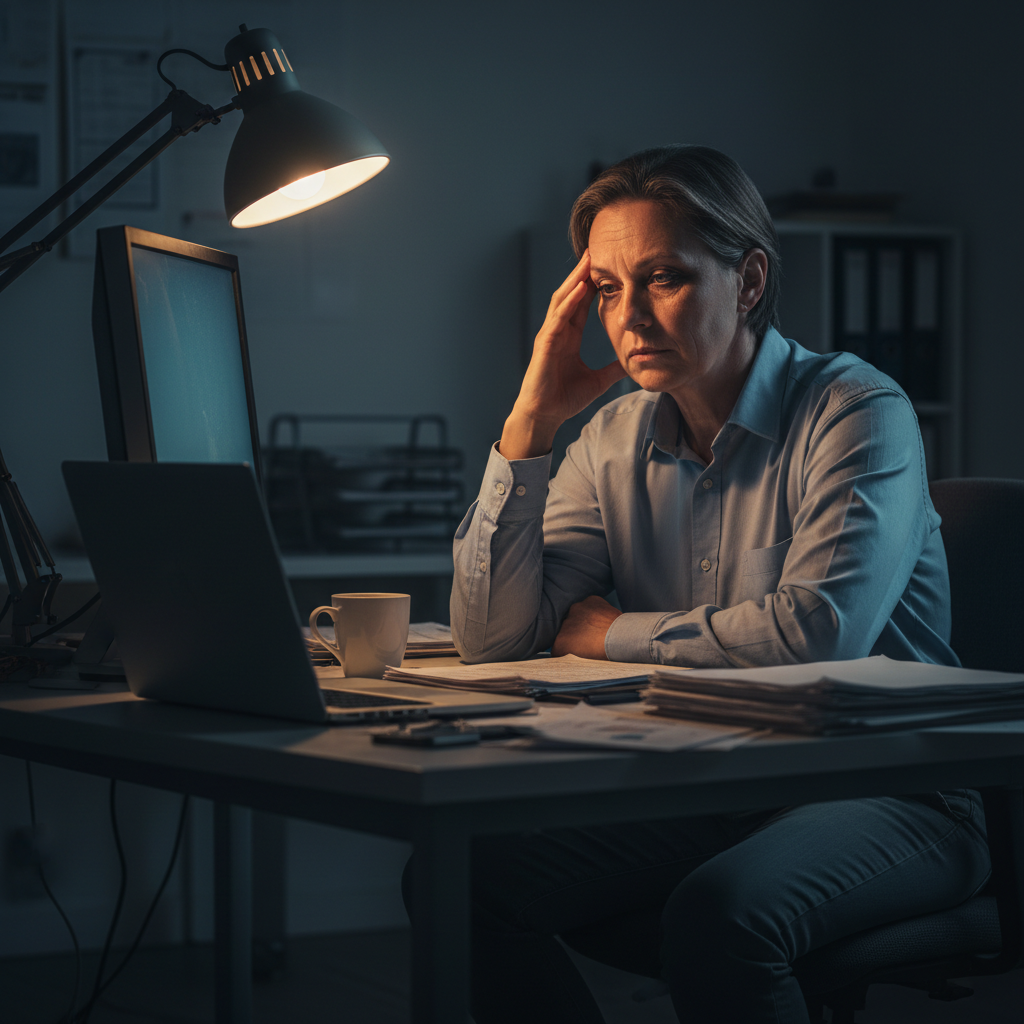 person experiencing chronic stress and burnout ashwagandha may help