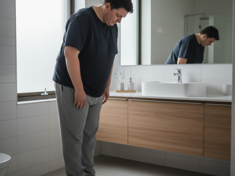 person struggling with metabolic syndrome weight gain health risks