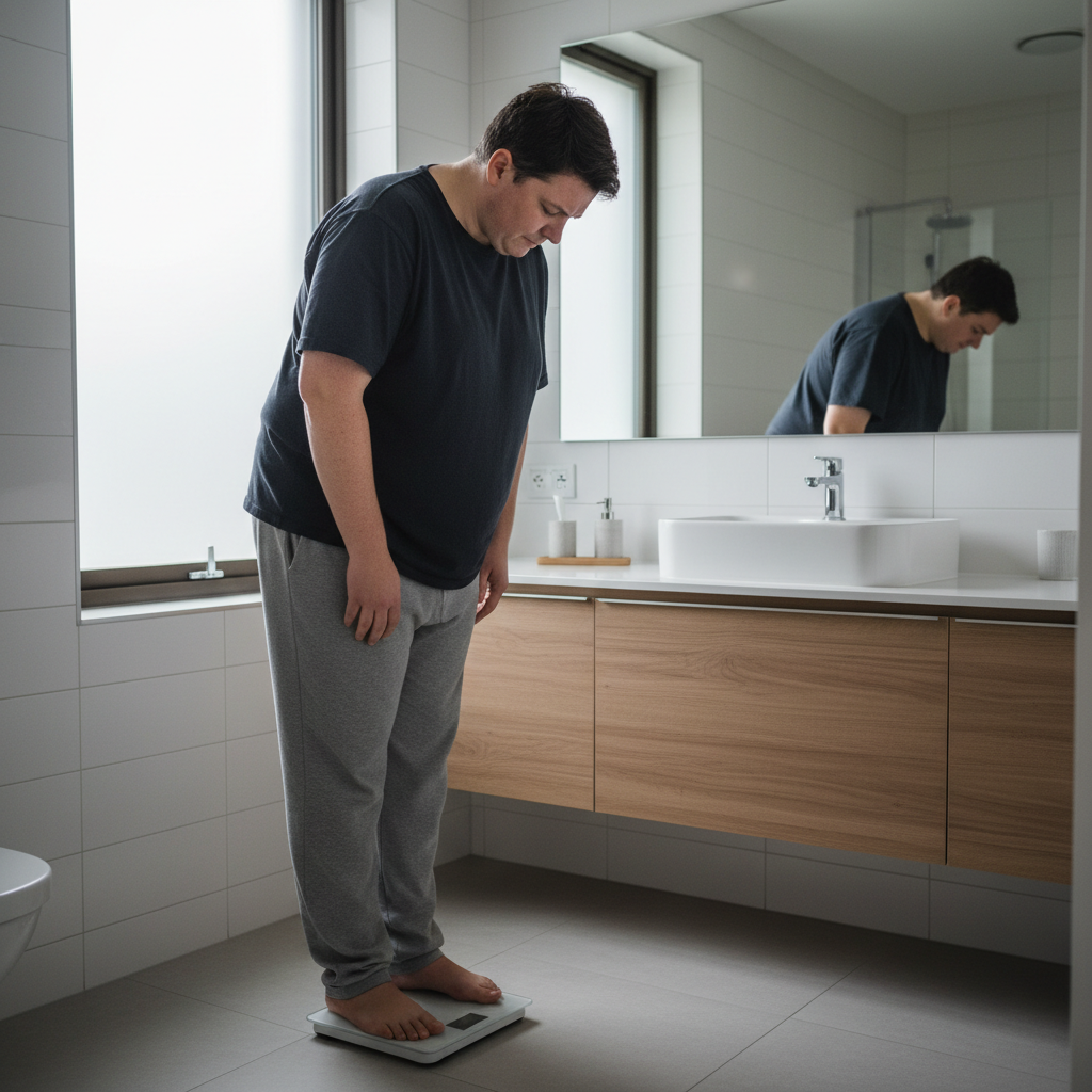 person struggling with metabolic syndrome weight gain health risks