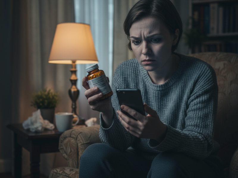 person suffering from vitamin D deficiency feeling fatigued indoors