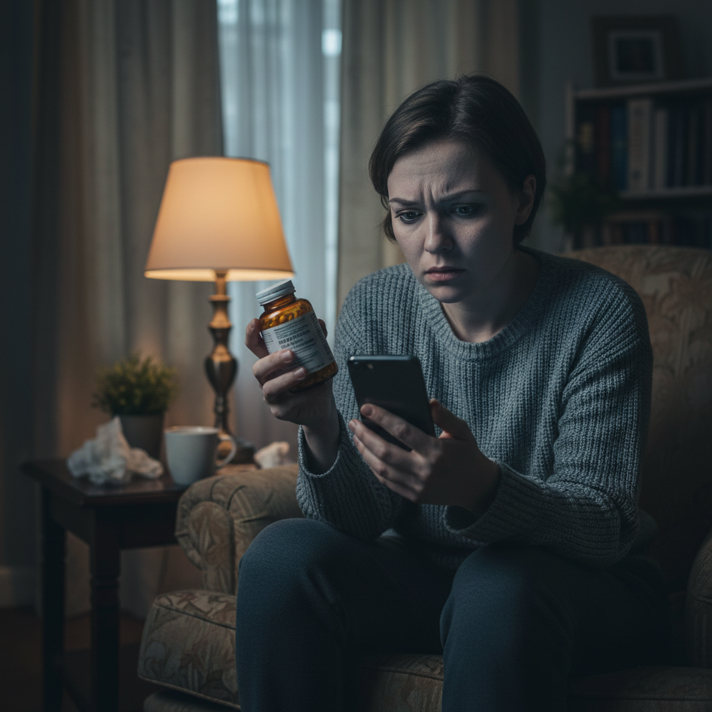 person suffering from vitamin D deficiency feeling fatigued indoors